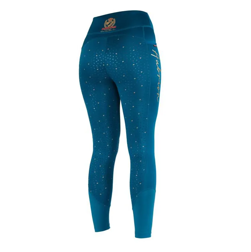 Aubrion Team Winter Riding Tights - Teal -2